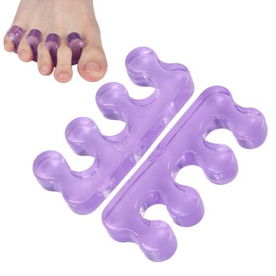 2 Pieces Toe Separator, Toe Stretcher, Repeated Use of Soft and Silicone to Avoid Rubbing Gel Toe Stretcher for Relief Hammer Toe