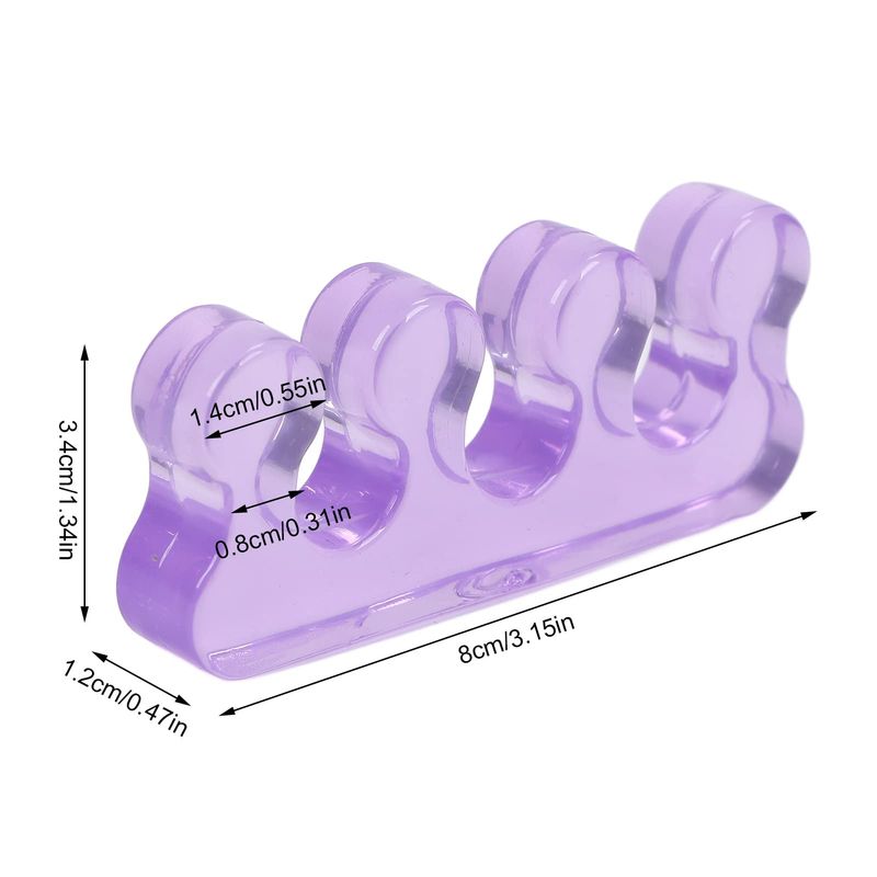 2 Pieces Toe Separator, Toe Stretcher, Repeated Use of Soft and Silicone to Avoid Rubbing Gel Toe Stretcher for Relief Hammer Toe