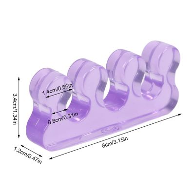 2 Pieces Toe Separator, Toe Stretcher, Repeated Use of Soft and Silicone to Avoid Rubbing Gel Toe Stretcher for Relief Hammer Toe