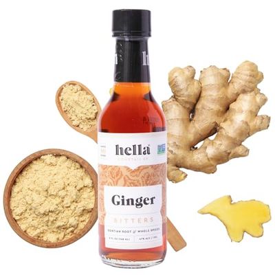 Hella Cocktail Co. Ginger Bitters 5 Fl Oz - Craft Cocktail Bitters Made with Real Ginger and Whole Spices
