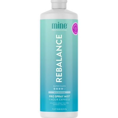MineTan Aromatherapy Spray Tan Solution Rebalance - Mood Enhancing Sunless Tanning For a Super Dark, Hydrated Skin Finish, Enriched wRefreshing Acai Berry, Cucumber, &amp; Hyaluronic Acid, 33.8 Fl Oz