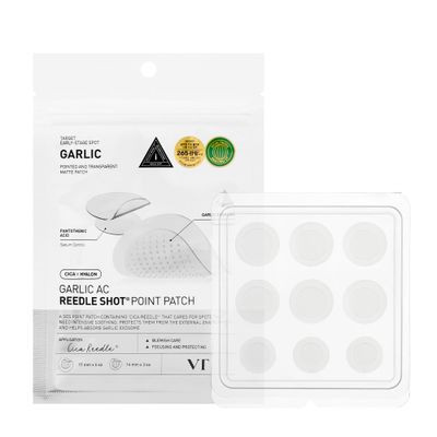 VT COSMETICS Garlic AC Reedle Shot Point Patch, Spot Patch for Early-Stage Blemishes 9 Patches