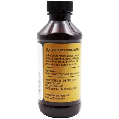 LorAnn Pure Vanilla Extract 4 ounce bottle