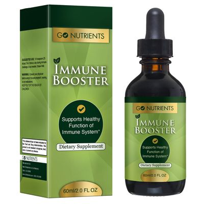 Go Nutrients Immune Booster - Liquid Herbal Support with Echinacea, Goldenseal &amp; Usnea - 7 in 1 Enhancing Defense for Adults &amp; Kids 2 oz Tincture 48 Servings for Natural Defense &amp; Wellness