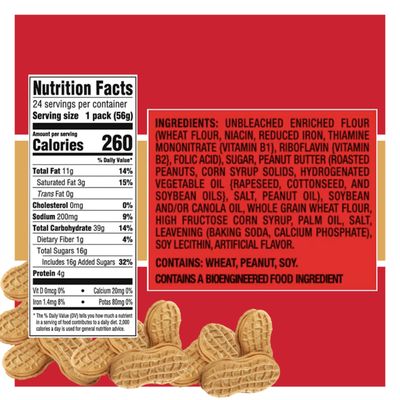 Peanut Butter Cookies - Natural Peanut Butter - 24 Butter cookies individual packs pack of 24 4 wafers per pack - with a clip bag by GhosTriseS.