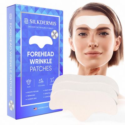 SILKDERMIS Forehead Wrinkle Patches: Anti Wrinkle Patches-Repair Winkle Remover and Treatment with Aloe Collagen and Vitamin E 12pcs