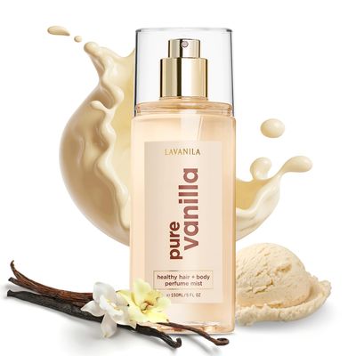 Lavanila Pure Vanilla Healthy Hair Body Perfume Mist, 5 Fl Oz - All-Natural Fragrance, Jojoba Oil Nourishes &amp; Hydrates Without Weighing Hair Down or Leaving Skin Sticky