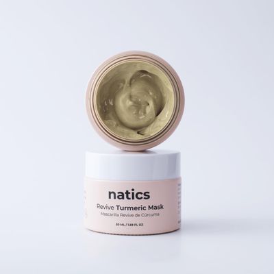 Revive Turmeric Clay Mask - 10-Minute Brightening &amp; Hydrating Face Mask with Niacinamide &amp; Pineapple Evens Skin Tone, Refines Pores, Calms Skin Vegan, Includes Applicator Face Cloth