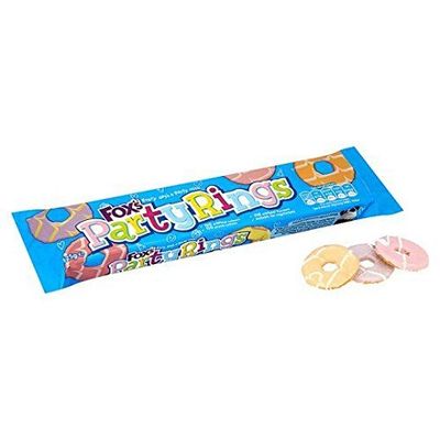 Fox&#39;s Iced Party Rings - 125g - Pack of 4 125g x 4 by Fox&#39;s