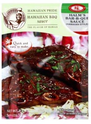 Hawaiian Pride Hawaiian Halms BBQ Sauce 2.9 oz Pack of 8 Bags