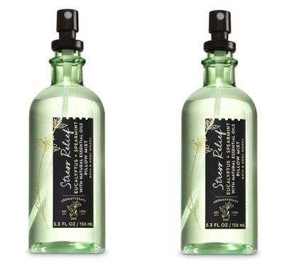 Bath &amp; Body Works Aromatherapy Stress Relief Eucalyptus Spearmint Pillow Mist, 5.3 Fl Oz, 2-Pack Packaging May Vary