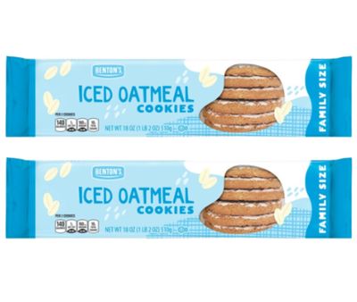 Iced Oatmeal Cookies, 18 oz, Family Size Sweet Treat 2 Packs