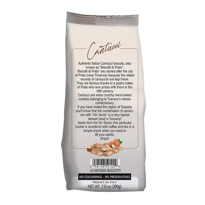 Mantova Cantucci with Almonds, 7 oz. Pack of 2, Product of Italy, Traditional, Twice-Baked, Crunchy Biscotti, Sweet, Nutty, Crumbly Cookies Perfect as Breakfast, Snack and Dessert, Pairs well with...