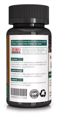 Amerrition Liver Support Supplement with Milk Thistle Silymarin, Artichoke Extract, Turmeric - Optimal Liver Function and Digestive Health - 60 Tablets