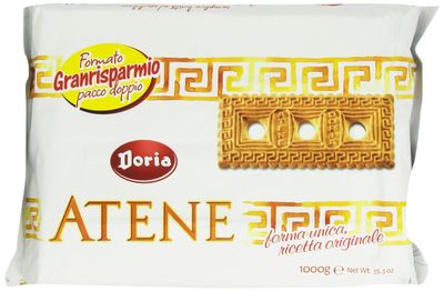 Doria: ATENE shortbread biscuits - 35.3 Oz 1000g Pack - Italian Import
