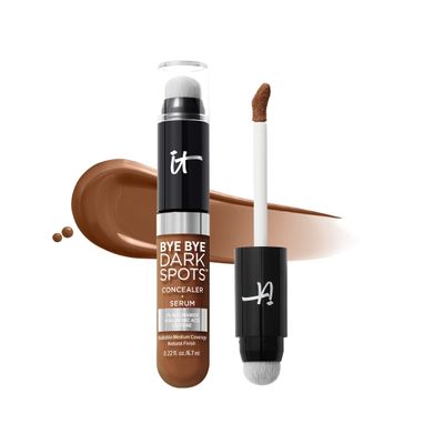 IT Cosmetics Bye Bye Dark Spots Concealer Brightening Serum - 2 Niacinamide, Hyaluronic Acid &amp; Caffeine - Medium Coverage, Natural Finish, All Skin Types - 53 Rich Neutral, 0.22 fl. oz