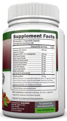 KIDNEY CLEANSE - Detox and Support For Urinary Tract, Bladder and Kidneys - All Natural Herbal Supplement Formula With Organic Cranberry, Astragalus, Turmeric, Goldenrod, Gravel Root, Juniper and More
