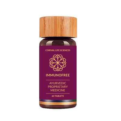 Biogetica Immunofree Herbal Supplement for Immune Support - Natural Potent Blend of Tulsi, Kalmegh, Yashtimadhu &amp; Giloy for Immune Boost - 100 Vegan - 60 Tablets