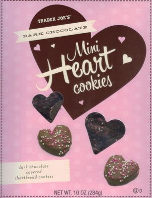 Trader Joe&#39;s Dark Chocolate Mini Heart Cookies 10 Oz, Valentines Day!
