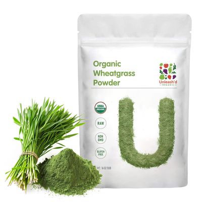 UNLEASH&#39;D ORGANIC Wheatgrass Powder, 16 oz, Vegan, Immune Boosting, Rich in Vitamins, Fiber &amp; Minerals