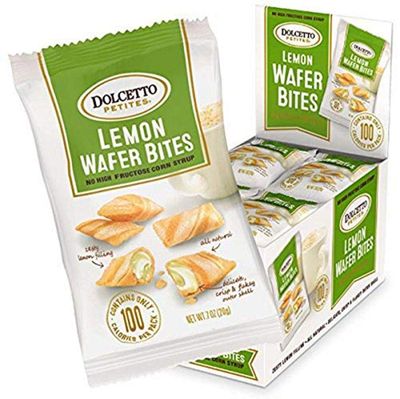 Dolcetto Lemon Wafer Bites, 0.70 Ounce Pack of 24