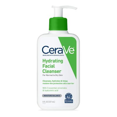 CeraVe Hydrating Facial Cleanser, Moisturizing Face Wash For Dry Skin, Hyaluronic Acid Ceramides Glycerin, Hydrating Cleanser For Normal To Dry Skin, National Eczema Association Certified