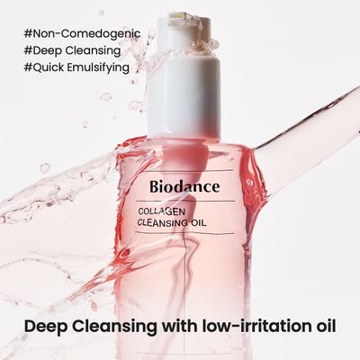 BIODANCE Collagen Cleansing Oil, Facial Oil Cleanser, Gentle Makeup Remover without Clogging Pores, Removes Bleackhed and Whitehead for Sensitive Skin, Oily Skin, 6.76 fl. oz. 200 ml