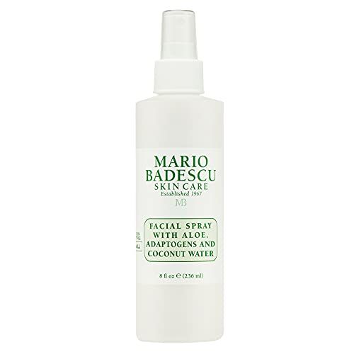 Mario Badescu Setting Facial Spray Mist with Aloe &amp; Coconut Water, Refreshing and Hydrating Makeup Spray, Alcohol Free, Fragrance Free, Dye &amp; Sulfate Free