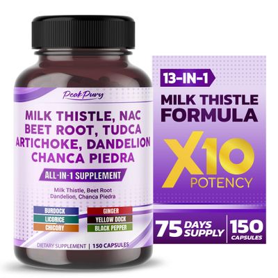 PEAKPURY Milk Thistle NAC Beet Root Artichoke Dandelion - Made in USA