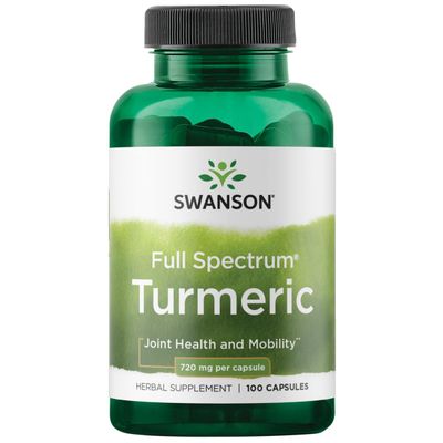 Swanson Full Spectrum Turmeric - Herbal Supplement Supporting Joint Health &amp; Mobility - Natural Formula Supporting Digestive Health - 100 Capsules, 720mg Each