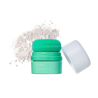 Briogeo Style &amp; Treat Dry Shampoo Puff - Universal for All Hair Colors - Mattifying Dry Shampoo Powder - Non-Aerosol, Talc Free, Benzene Free - 0.5 oz15 g