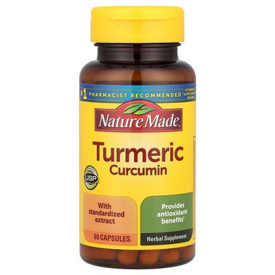 Turmeric 500 mg Capsules, 60 Count for Antioxidant Support