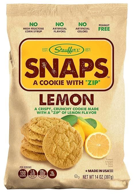 Stauffer&#39;s Original Recipe Lemon Snaps 14 oz. Bags 3 Bags