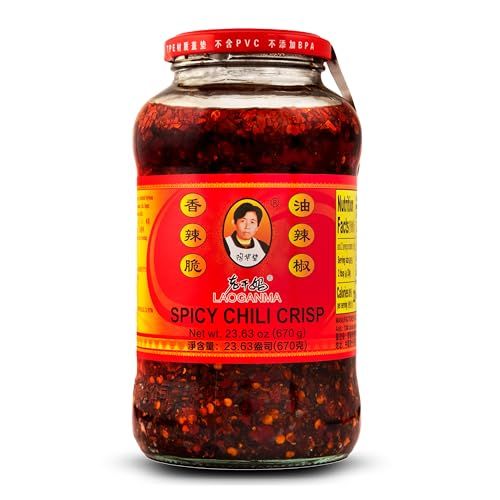 Lao Gan Ma Spicy Chili Crisp Hot Sauce - Restaurant Size 23.63 oz 670g - Authentic Chinese Chili Oil with Crunchy Bits