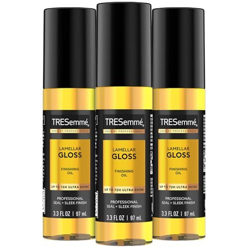 TRESemme Finishing Hair Oil, Lamellar Gloss 3-Pack - Hair Smoothing Products for Glossy Hair, Sleek Looks &amp; Frizz Control, 3.3 Oz Ea