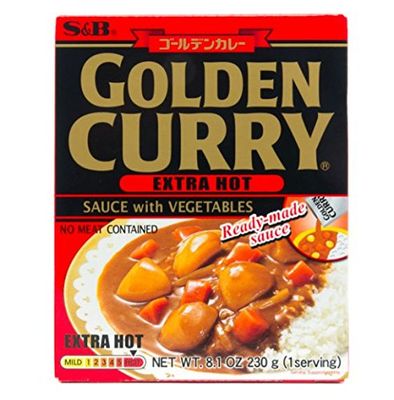 S&amp;B Golden Curry Extra Hot, 8.10 oz Pack of 1
