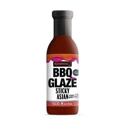 Kosmos Q Sticky Asian BBQ Glaze - 15.5 Oz Bottle for Sticky &amp; Flavorful Barbecue - Thick BBQ Glaze for Competition Ready Mouth-Watering Meat Sticky Asian