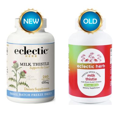 Eclectic Institute Raw Freeze-Dried Non-GMO Milk Thistle with Silymarin for Liver Support - Detox, Cleanse &amp; Maintain 240 CT