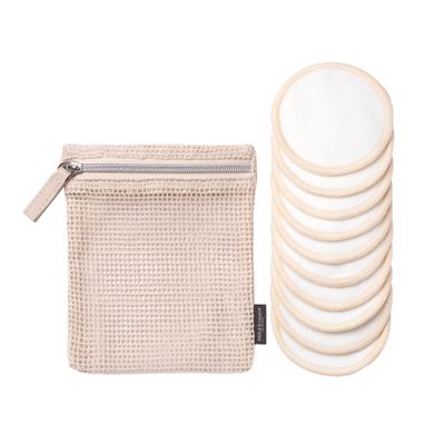 Paula&#39;s Choice Reusable Makeup Remover Pads, Eco-Friendly Cotton &amp; Bamboo Rounds for Toner &amp; Exfoliants, Includes Washable Bag for Laundry &amp; Storage, 10 Count
