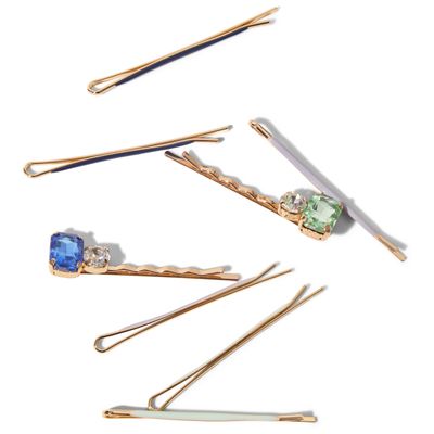 Kitsch Gem Bobby Pins for Women - Stylish Rhinestone Hair Accessories Elegant Hair Pins Decorative for Styling Bobby Pin Set - Garden Bouquet, 8pcs