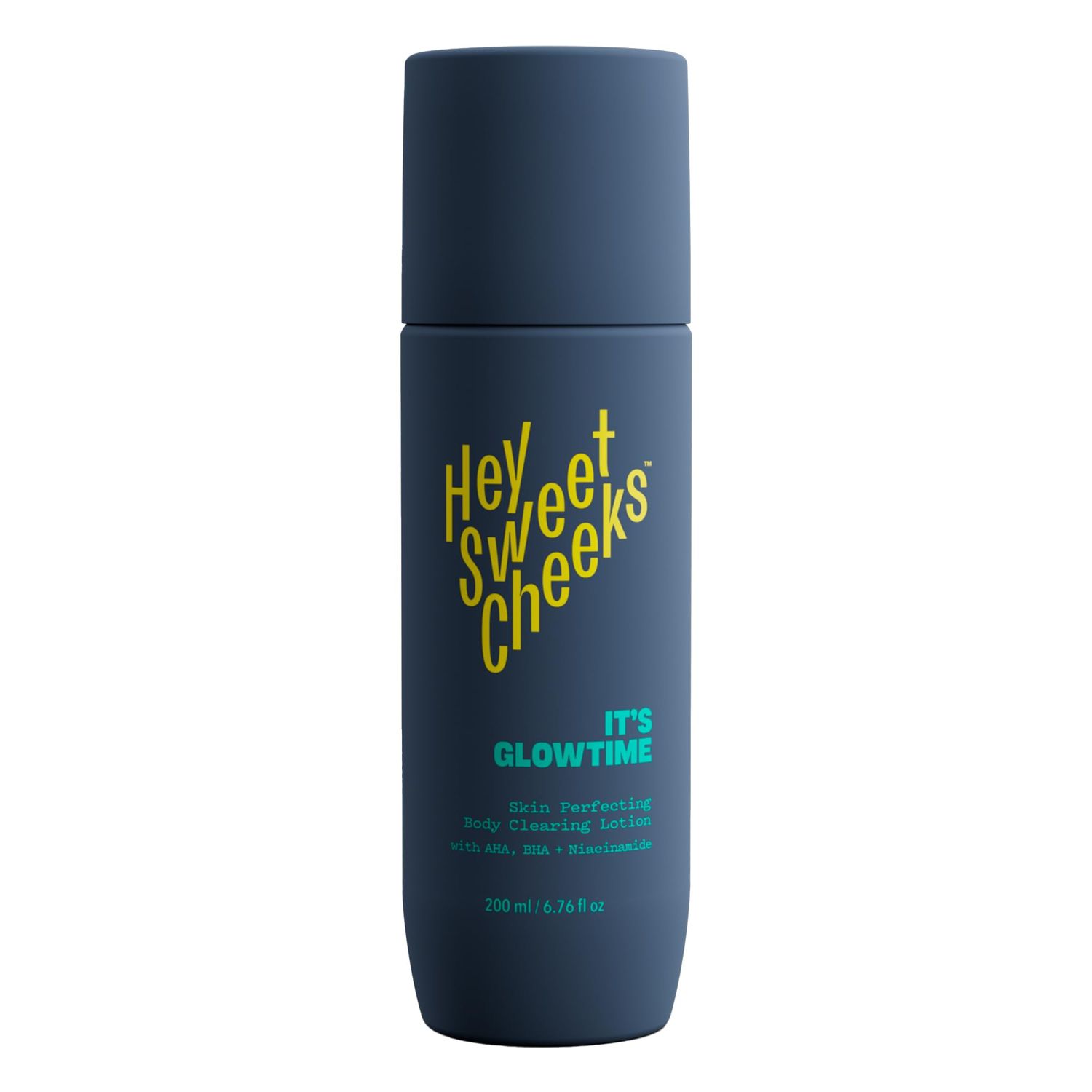 Skin Perfecting Body Blemish Treatment Lotion, AHA &amp; BHA Glycolic Acid Body Lotion for Butt Blemish, Dark Spots, and Radiant Glow, It&#39;s Glowtime by Hey Sweet Cheeks, 6.76 oz