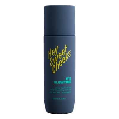 Skin Perfecting Body Blemish Treatment Lotion, AHA &amp; BHA Glycolic Acid Body Lotion for Butt Blemish, Dark Spots, and Radiant Glow, It&#39;s Glowtime by Hey Sweet Cheeks, 6.76 oz