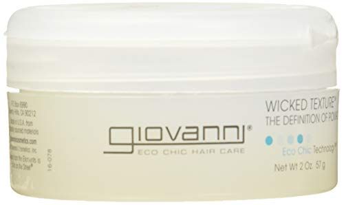 GIOVANNI Wicked Texture The Definition Of Pomade - Styling Hair Pomade, Helps to Shape Hair &amp; Smooth Texture, Water Based Pomade that Washes Out Easily, Vegan, Paraben Free, Color Safe - 2 oz