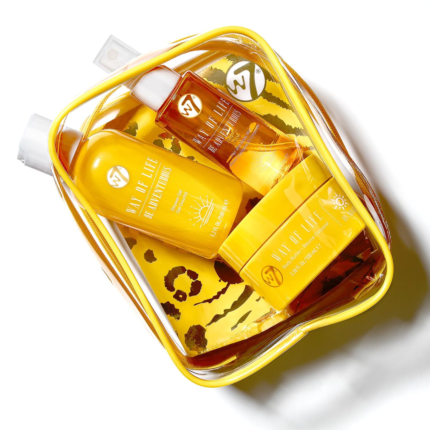 W7 VAY-CAY Be Adventurous - Travel Size Skincare Set Carry On Luggage Essentials: Shower Gel &amp; Body Wash, Body Butter &amp; Body Mist Energizing &amp; Hydrating Body Care for Radiant Skin