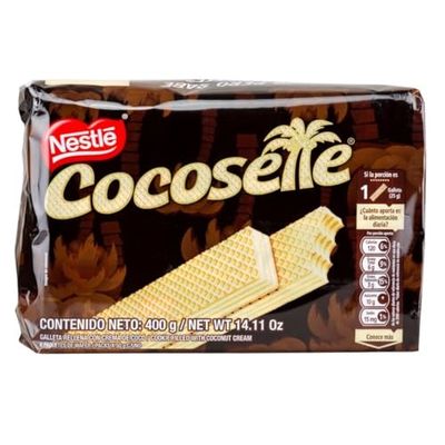 Cocosette - Pack of 8 400g - Wafer Cookie Filled with Coconut Cream 50 g. each