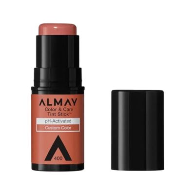 Almay Lip and Cheek Tint, Color &amp; Care Tint Stick, Multi-Use Moisturizing Blush and Lip Color, Dewy Finish, 400 Nude Flush, 0.25 oz