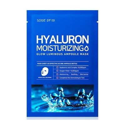 SOME BY MI Hyaluron Moisturizing, Glow Luminous Ampoule Beauty Mask, 1 Sheet Mask, 0.88 oz 25 g
