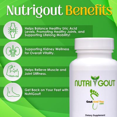 NutriGout Uric Acid Cleanse Supplement wTurmeric, Celery Seed, Bromelain, Milk Thistle, Dandelion and Chanca Piedra, 60 Vegetarian Capsules of 500 mg Each