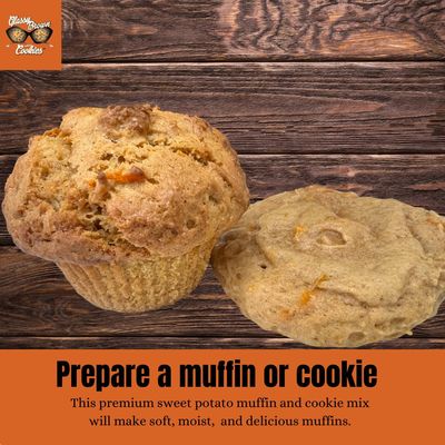 Glassy Brown Cookies - Sweet Potato Muffin &amp; Cookie Mix Sweet Potato Baking Mix Pack - 14.6 OZ 416g