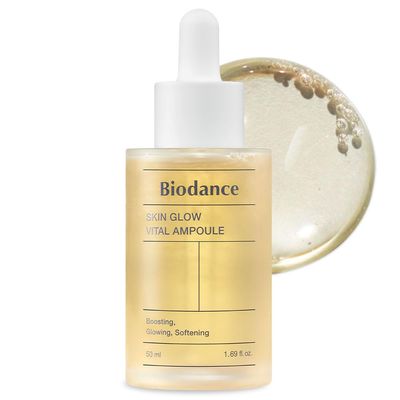 Biodance Skin Glow Vital Ampoule, Total Care Serum, Brightening, Anti-Aging, Probiotic Complex Ampoule 1.69 fl. oz x 1 ea